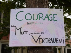 Im Rahmen der "Aktion Courage" veranstaltete die Schülervertretung (SV) einen Aktionstag.