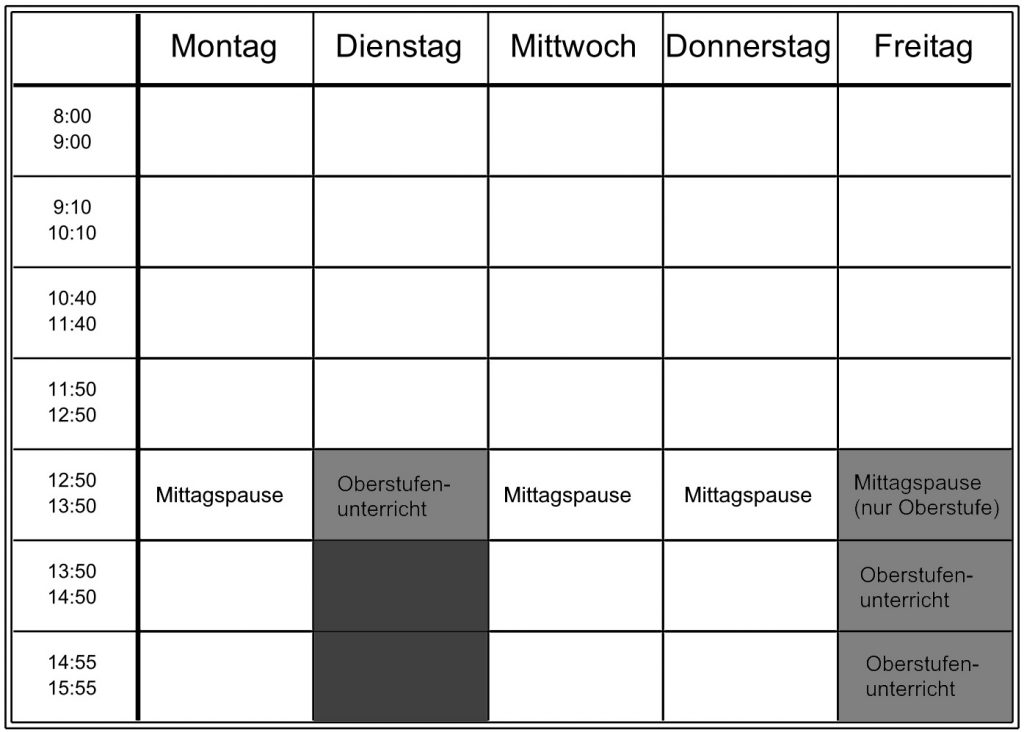 unterrichtszeiten