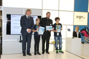 Die Sieger des i hoch 3 Wettbewerbes 2014 in der Kategorie Schüler